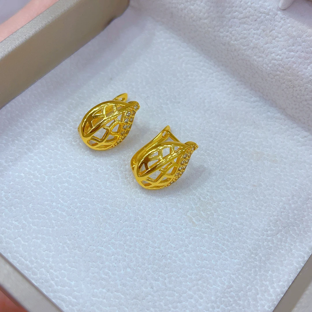 铜合金耳饰 1131新款耳环爆款白搭时尚金色铜合金白搭时尚