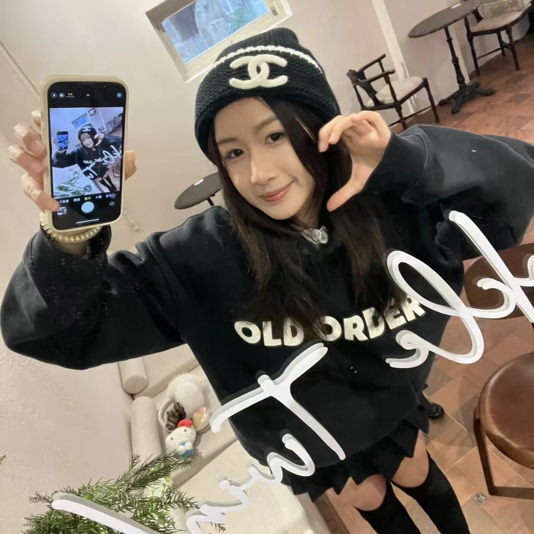 重磅欧美ins帽子香风双C针织秋冬字母百搭冷帽保暖冷帽毛线帽时尚