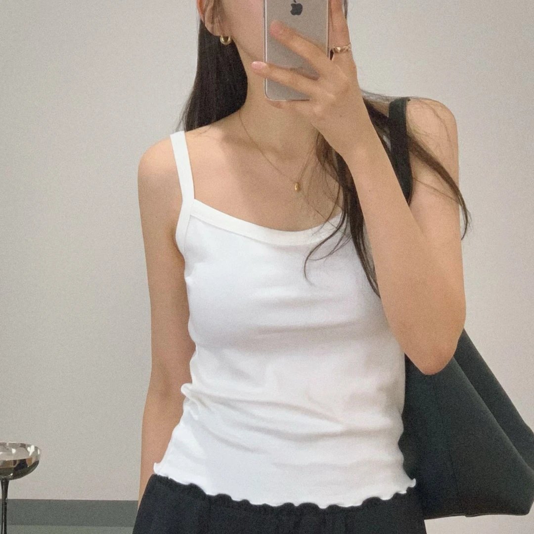 仙女的内搭｜韩国东大门2025秋冬穿搭必入白色背心吊带吊带推荐