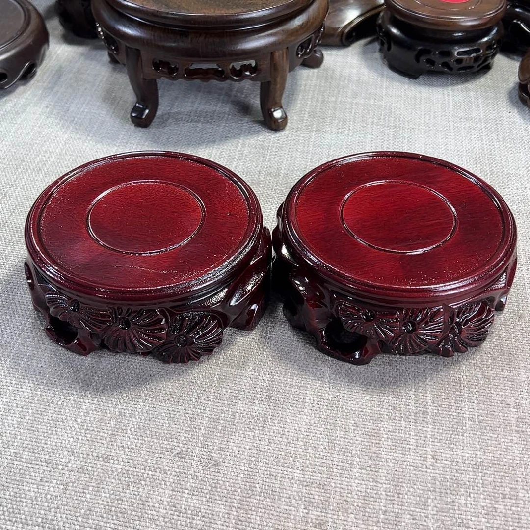 红木底座精雕工艺品