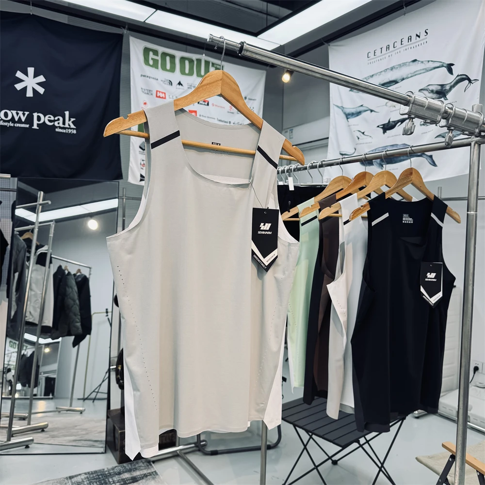 特大码300斤无痕压胶工艺网眼肌理男士户外健身越野跑速干背心潮2