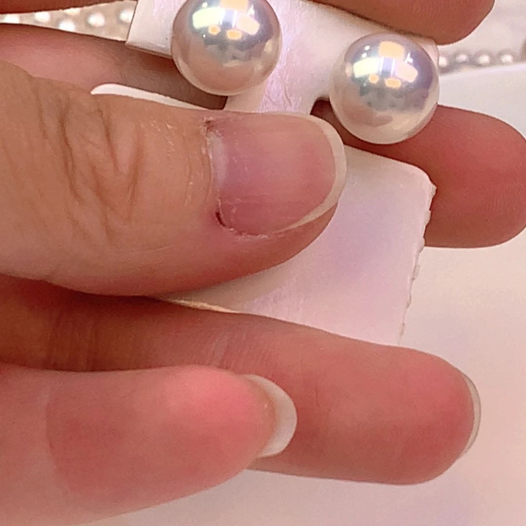 银S925镶嵌耳饰淡水珍珠