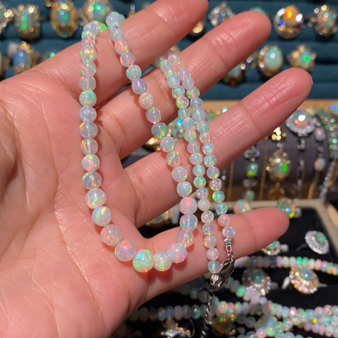 欧泊银S925镶嵌项链