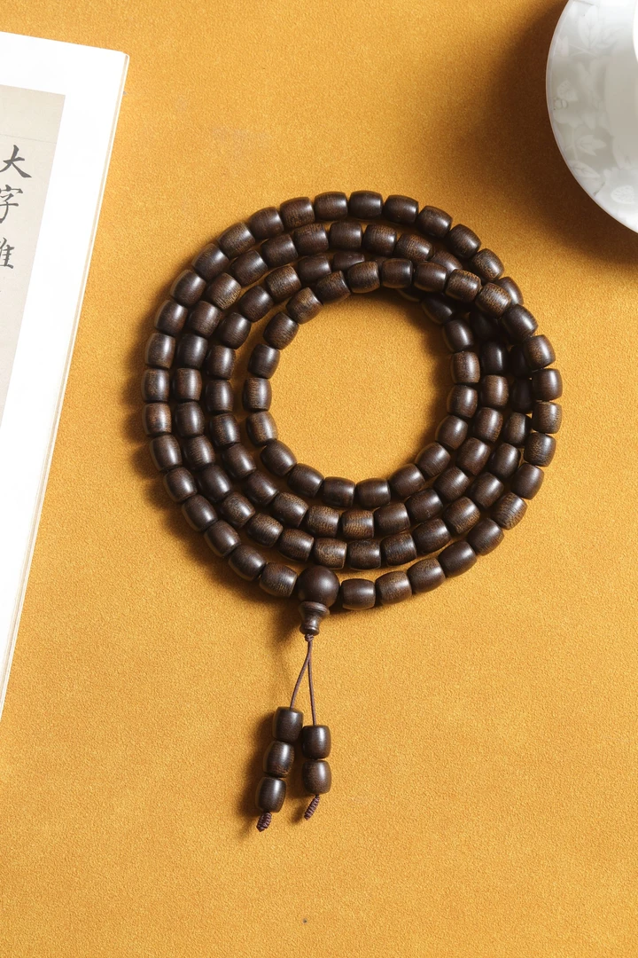 越南芽庄白棋楠沉水老料0.8桶珠