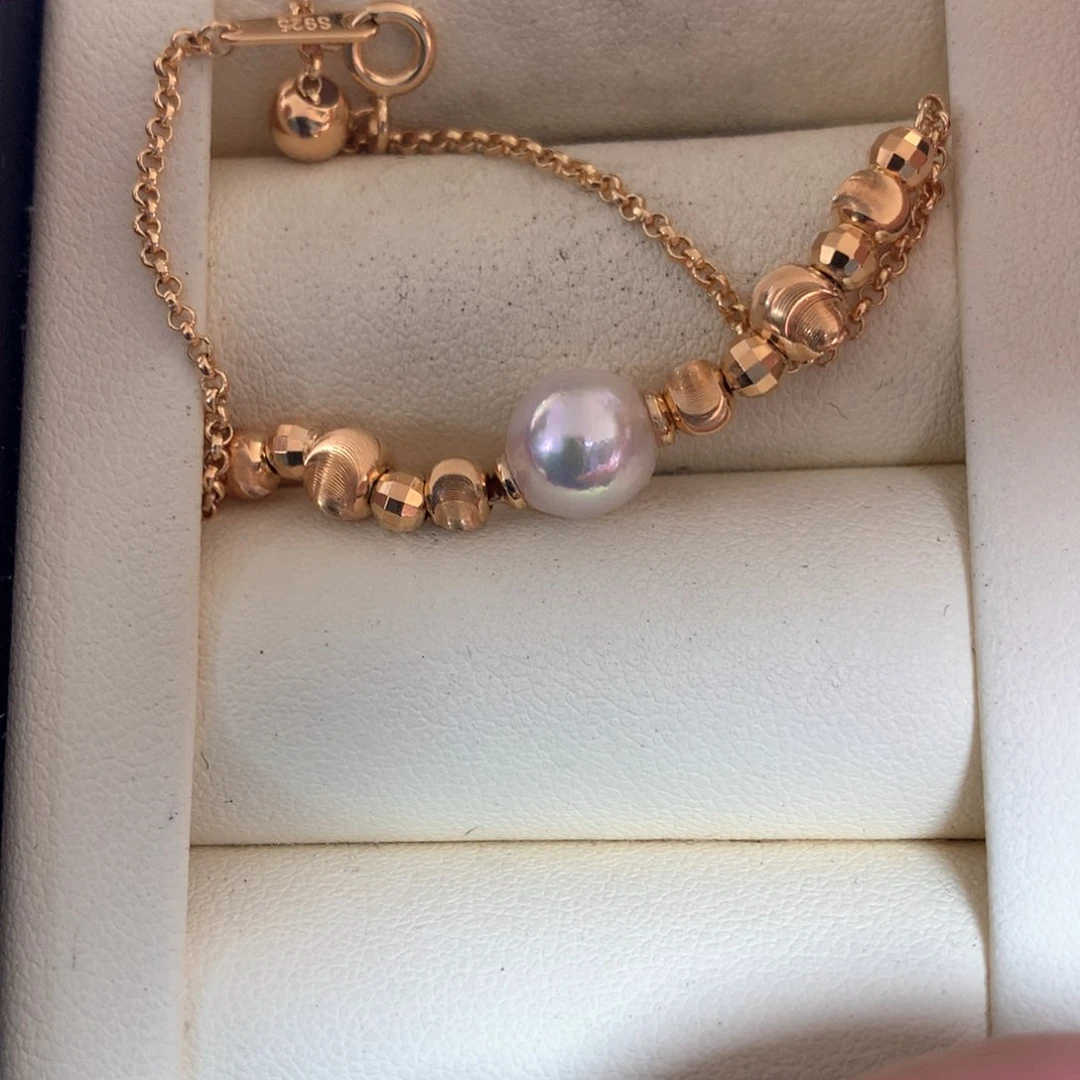 海水珍珠银S925镶嵌手绳