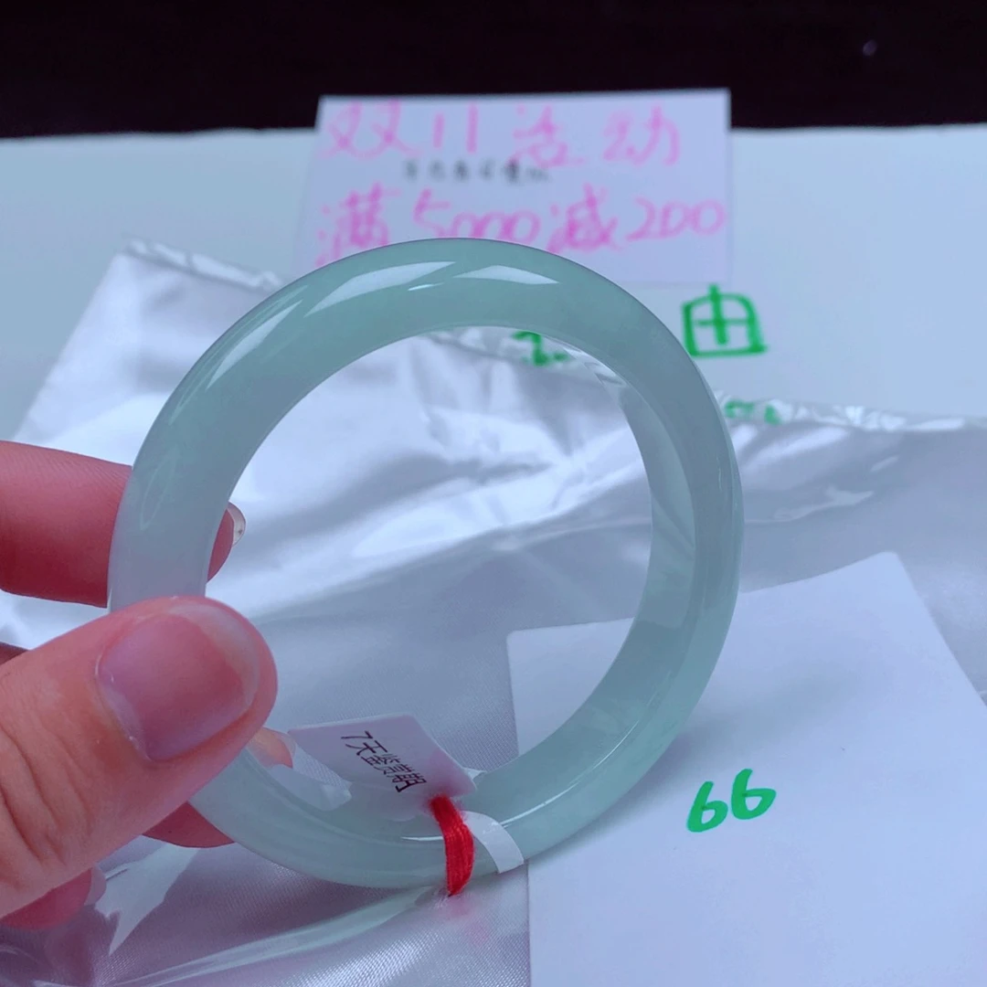 未镶嵌手镯翡翠缅甸天然A货翡翠手镯54.5
