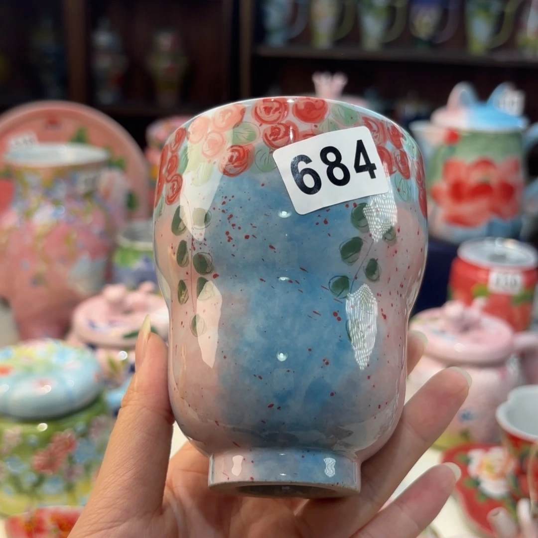 瓷片n**j景德镇手绘高温釉下彩陶瓷茶具
