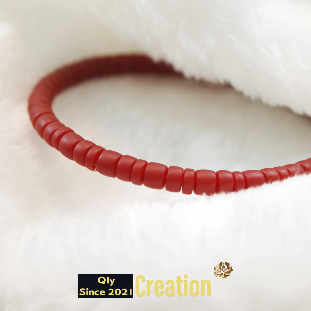 手链 QIy 麒屿 · 牛血红克万色系新纪元平替料 5Mm