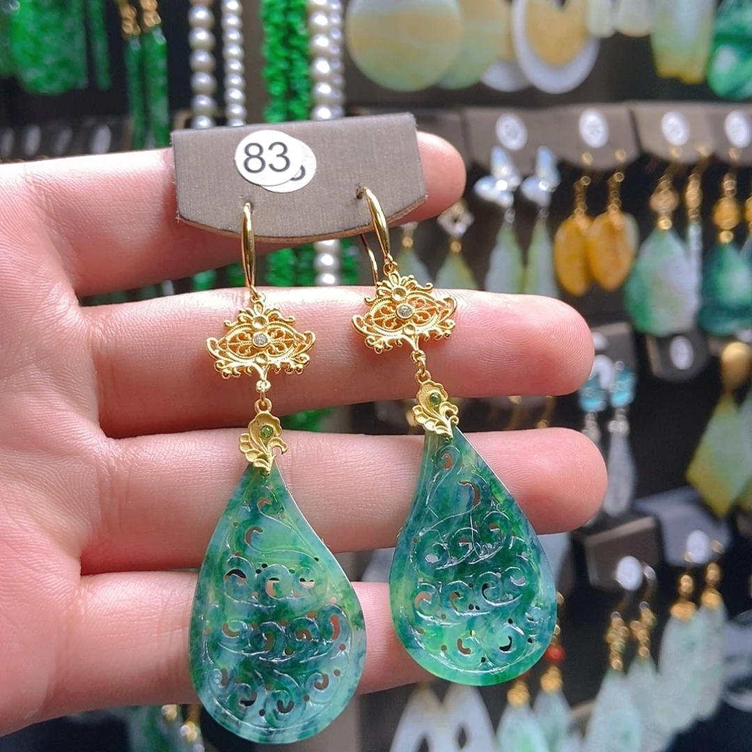 翡翠未镶嵌耳饰翡翠