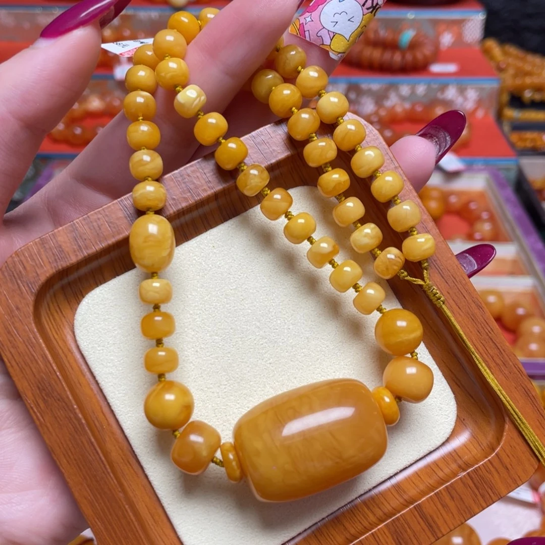 蜜蜡未镶嵌颈饰项链