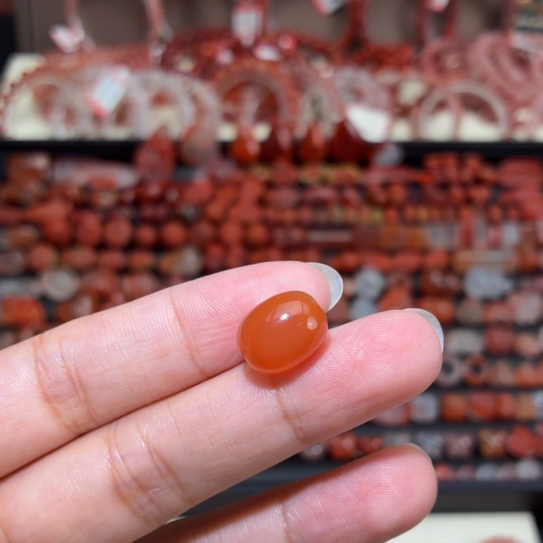 南红玛瑙合金颈饰枣珠13*10+