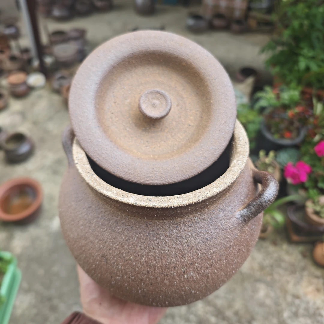 【2升柴烧砂锅】火山泥款煲粥煮面家庭砂锅粗陶无釉无涂层