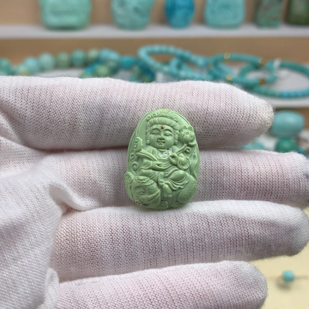 未镶嵌绿松石珠宝奇石18.5mm