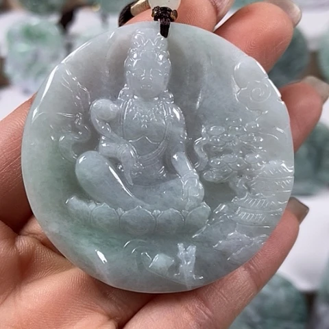翡翠颈饰未镶嵌观音福利