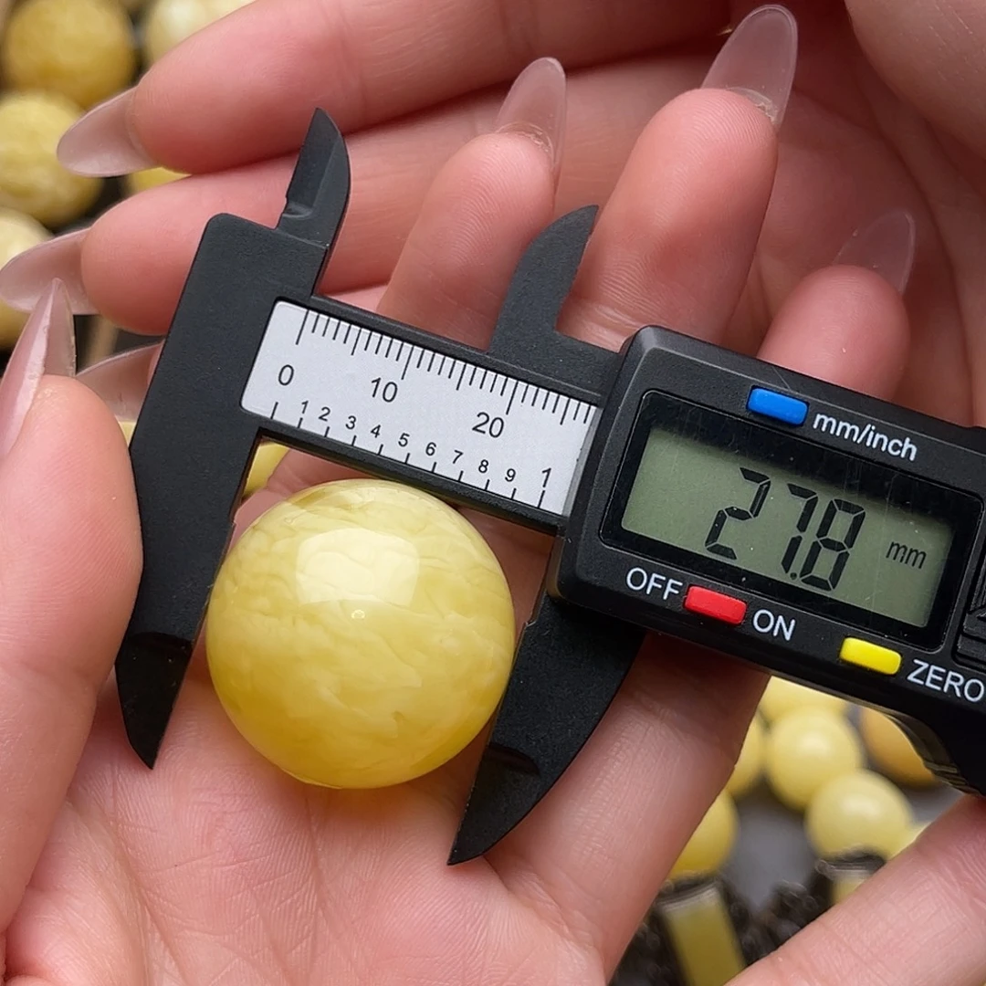 琥珀未镶嵌裸石蜜蜡圆珠梦