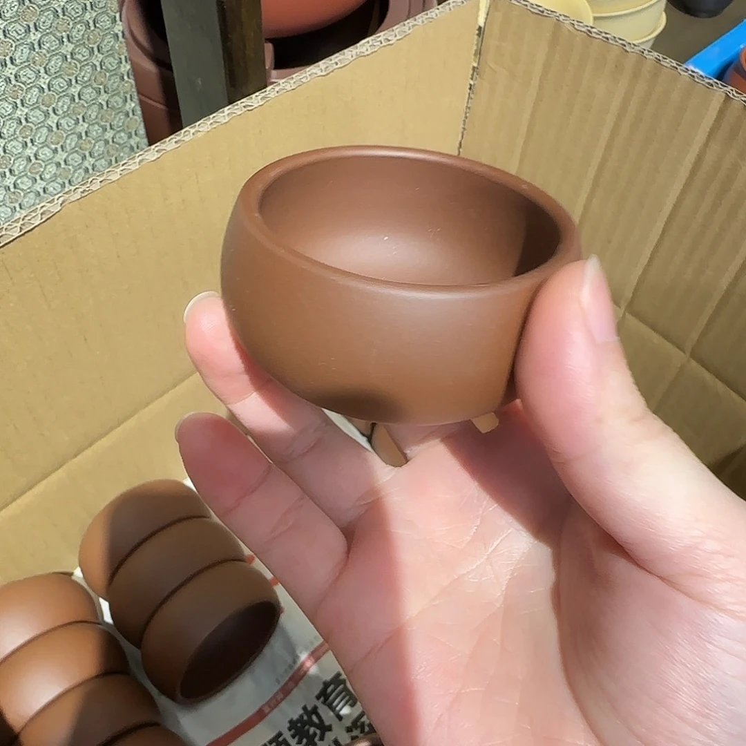 紫砂茶壶禅定杯紫泥