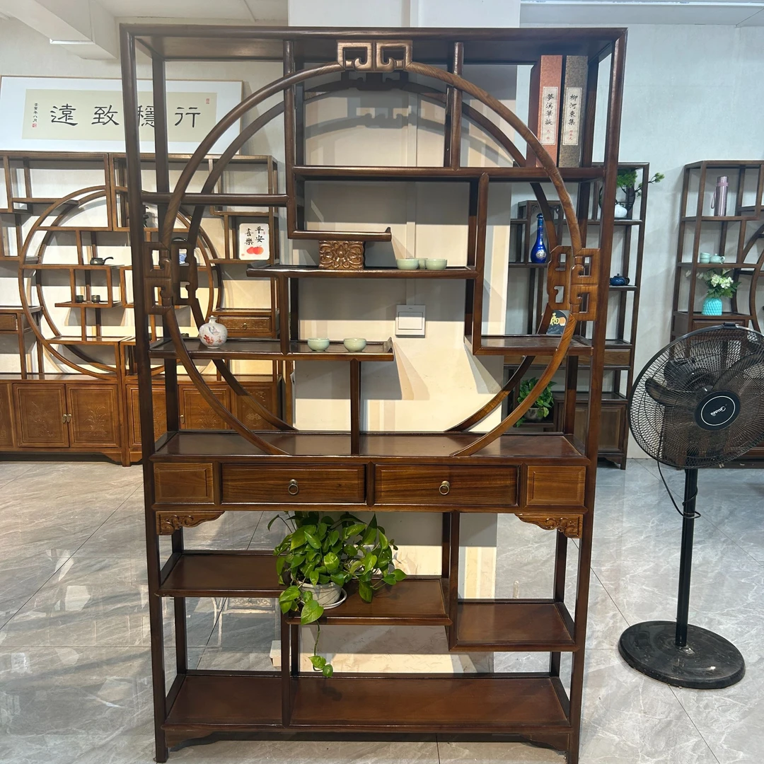 1.2/1.3镂空款多宝阁置物架储物柜隔断柜新中式置物架