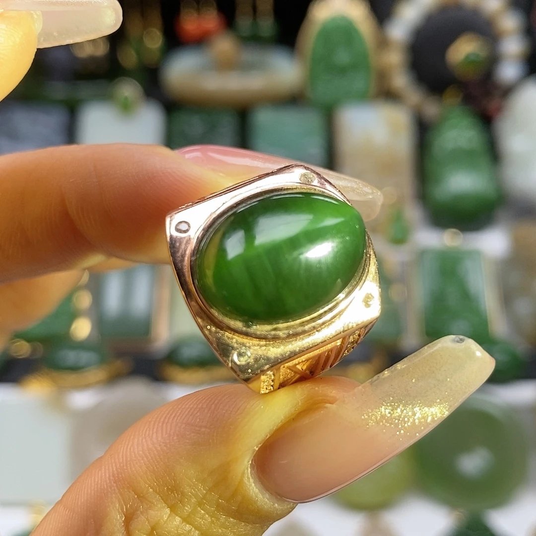 和田玉颈饰银S925镶嵌