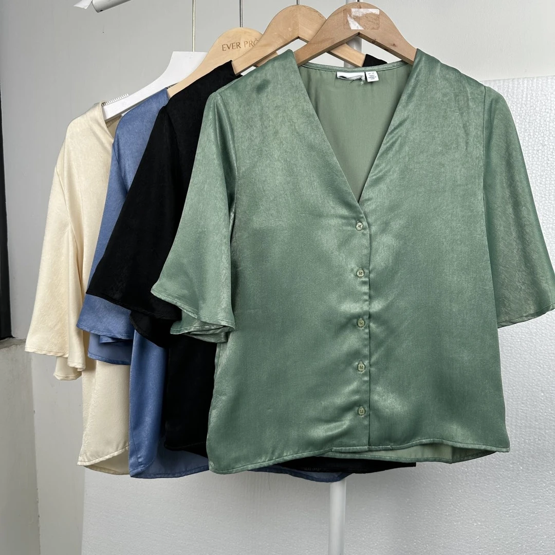 949女款春夏款休闲T恤简约百搭上衣纯色女士时尚显瘦气质