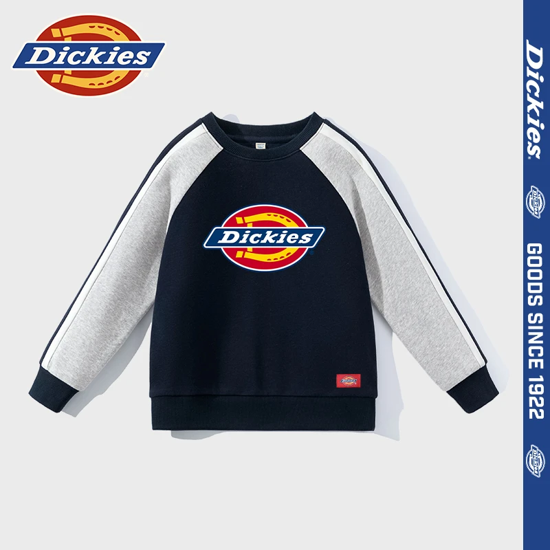 Dickies童装儿童休闲秋装上衣男童撞色运动服中小童秋季痞帅卫衣