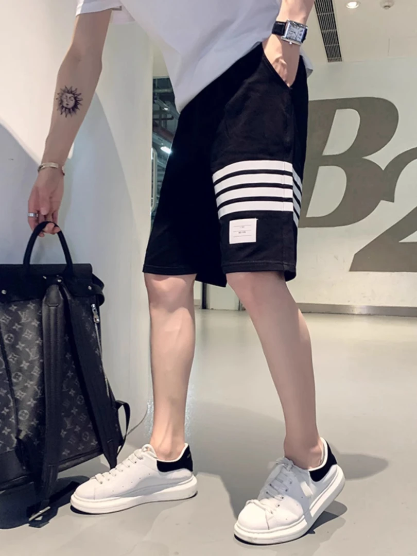 仓石一树潮牌纯棉宽松休闲短裤男士夏季五分裤外穿运动裤大裤衩子