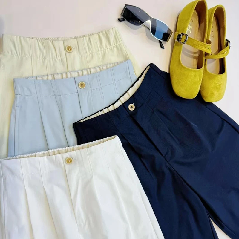 夏季新款防晒直筒裤女2025爆款小个子高腰显瘦拼接花边休闲九分裤