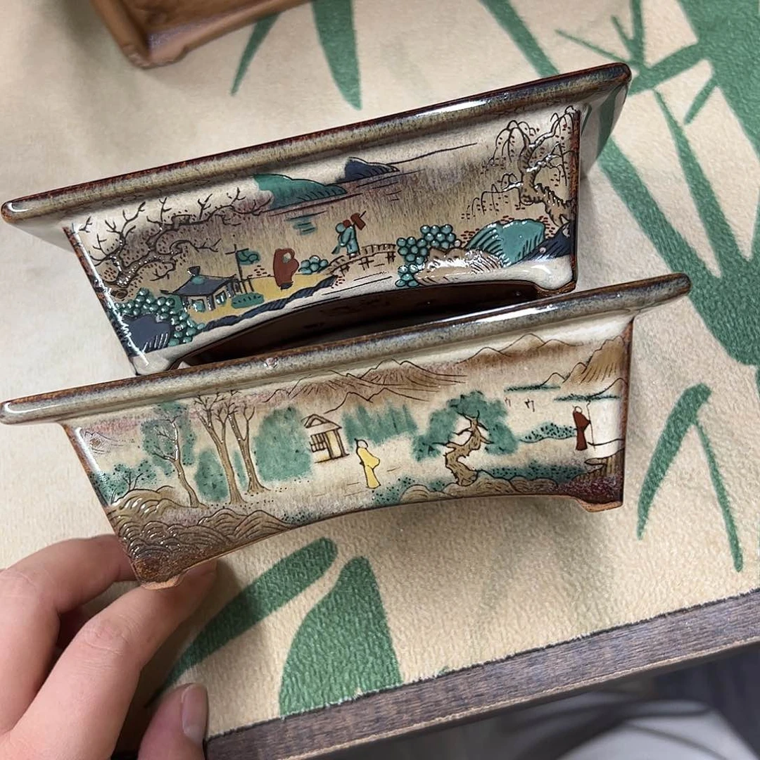 紫砂花盆8****超015号瑕疵2个15/11/4.5cm