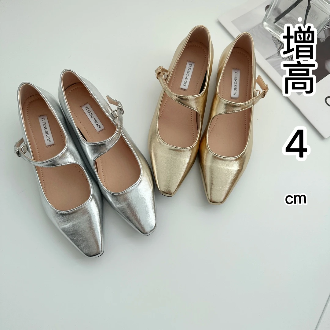 银色玛丽珍鞋女2025春秋新款韩版法式气质仙女晚晚风粗跟女士单鞋