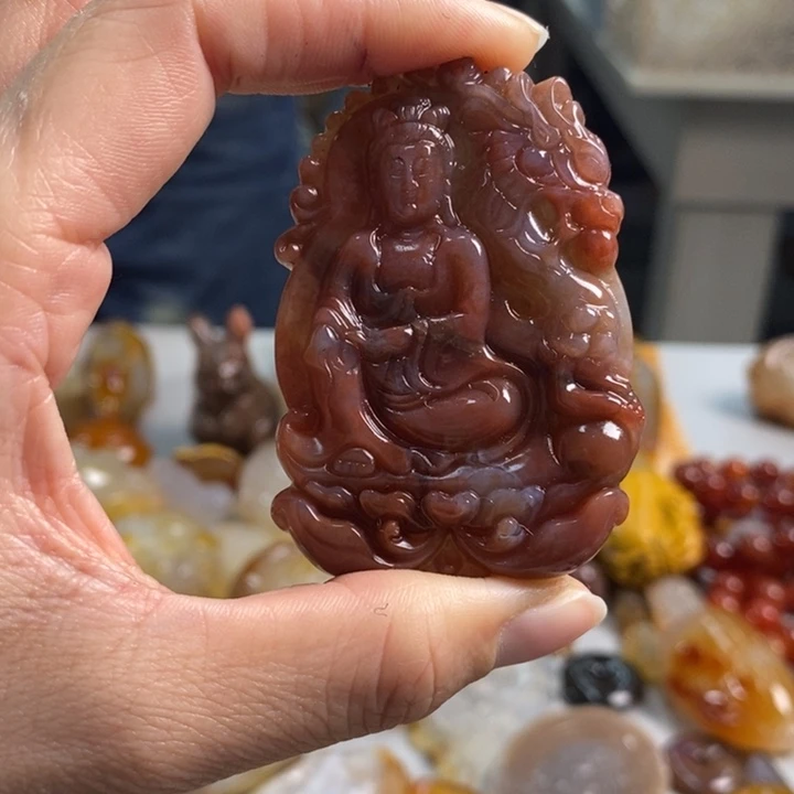 玛瑙/玉髓吊坠(不含链)未镶嵌