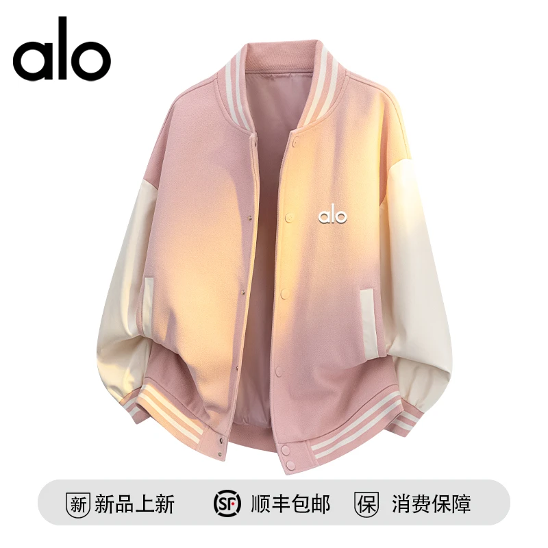 【官方奥特莱斯】品牌折扣 美式撞色拼接夹克男女款百搭休闲棒球服