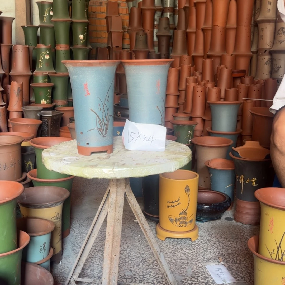 全部花苞紫砂花盆