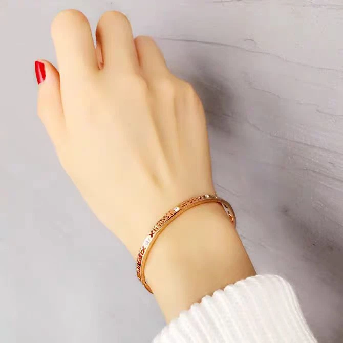 钛钢手镯 【A107】钛钢手镯女不掉色手饰品网红ins潮人韩版简约