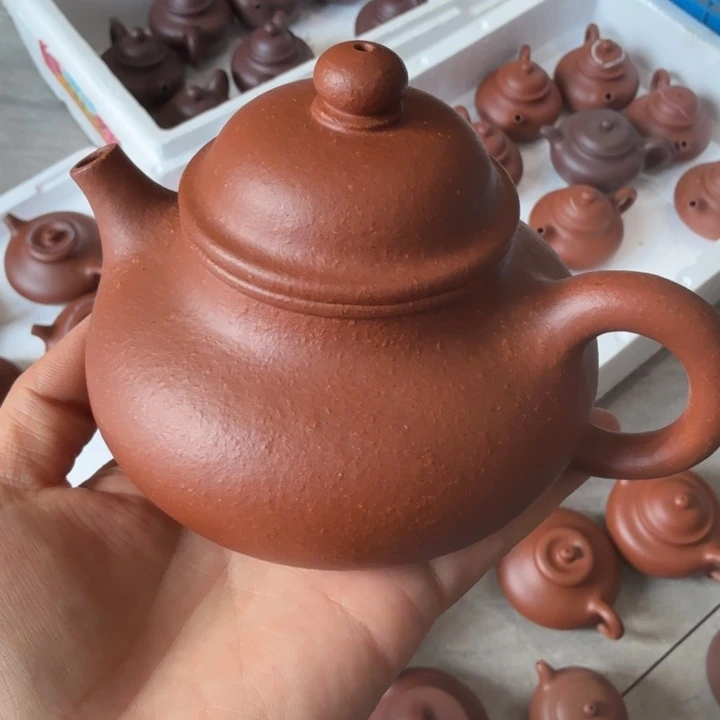 茶壶紫砂280cc红降微瑕容天