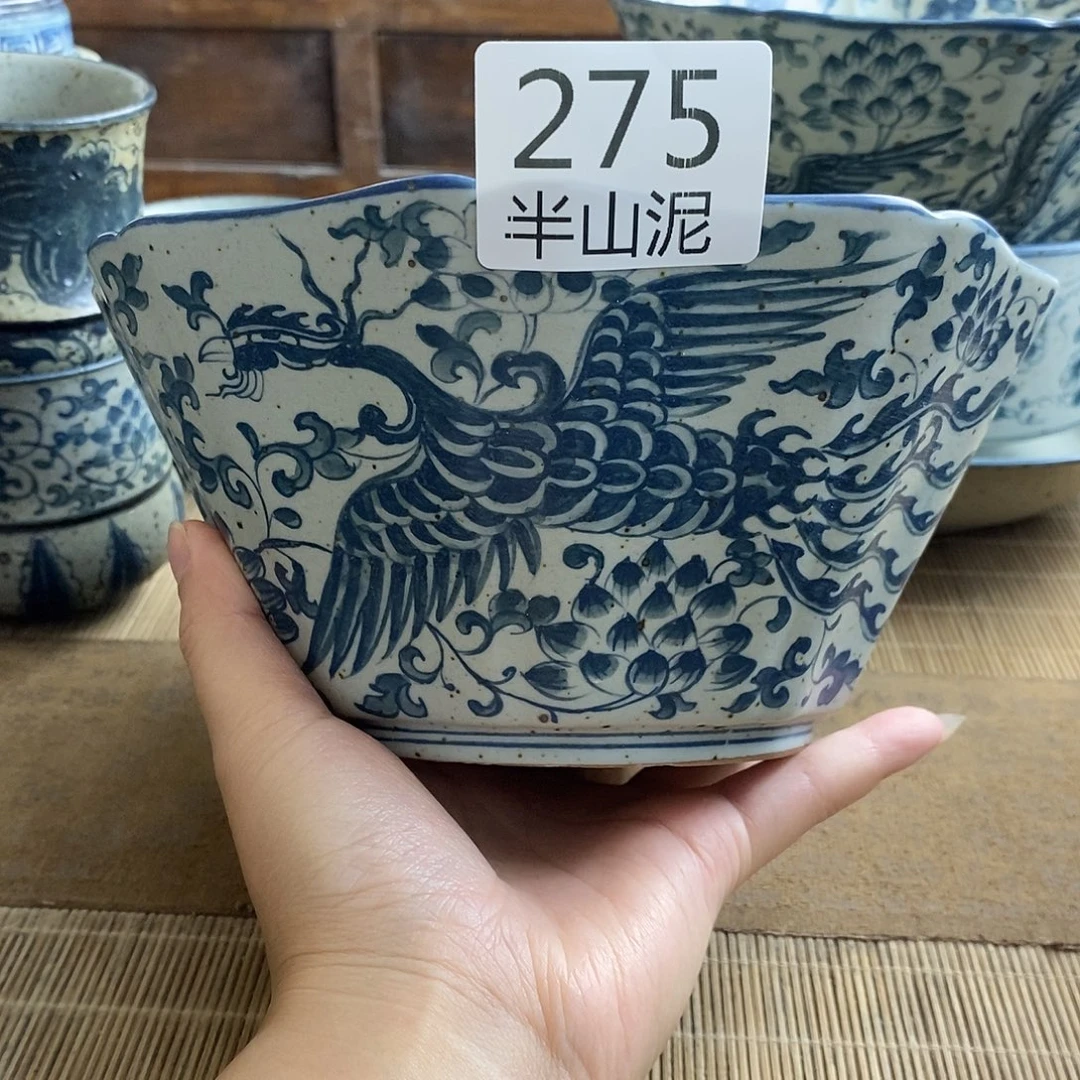 手工手绘青花高温陶瓷