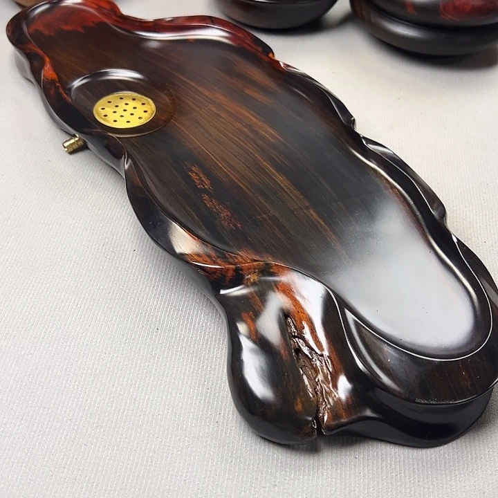 子**牛老挝大红酸枝茶盘一个