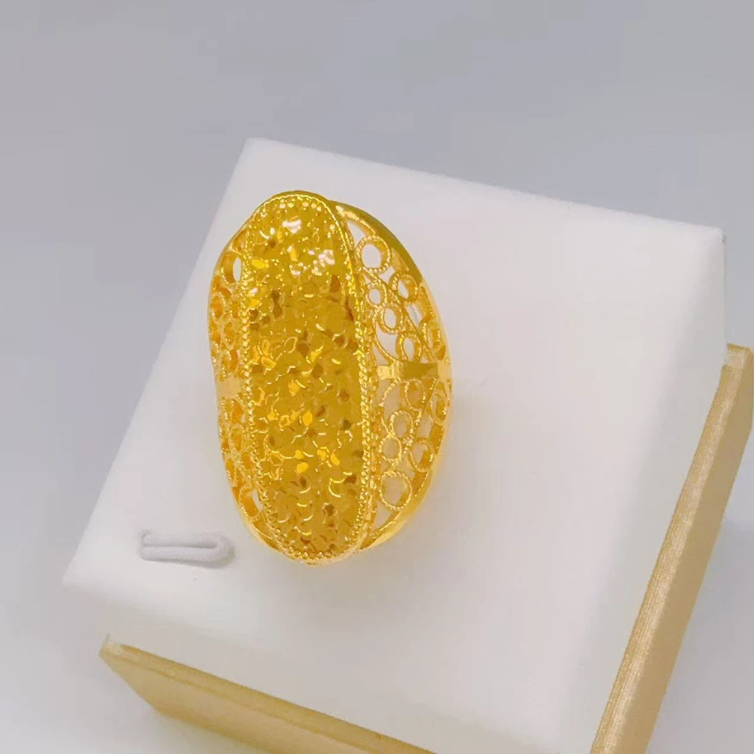 铜合金戒指 铜合金活口金色民族风指环素款时尚手工饰品 08266