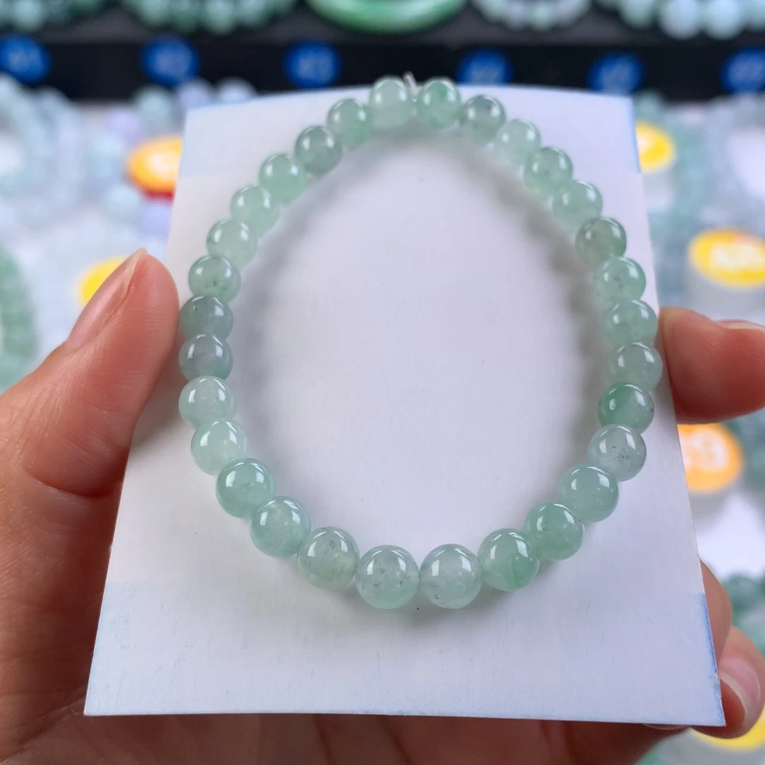 翡翠未镶嵌手链卡6.3