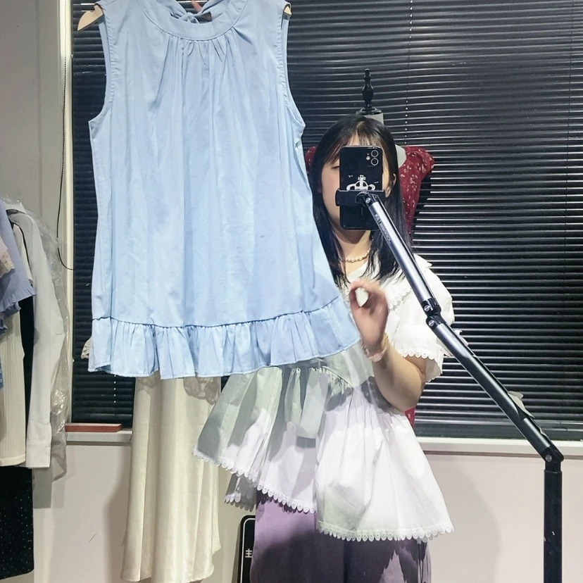 【闪购商品】蓝色小衫