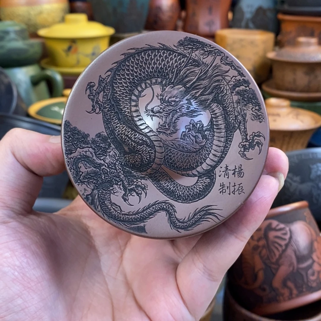 紫砂杯子宜兴全手工紫砂杯