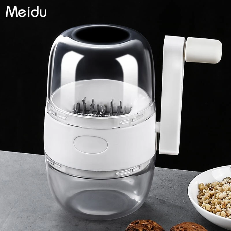 坚果搅碎机花生核桃粉碎工具家用手摇式蒜泥搅碎器婴儿搅碎辅食机