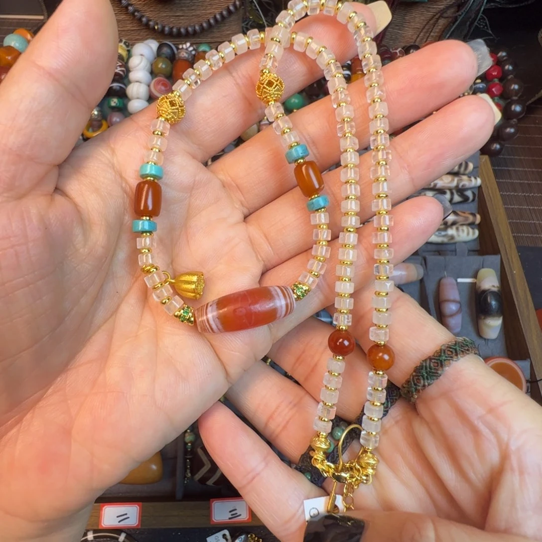 玛瑙/玉髓未镶嵌项链