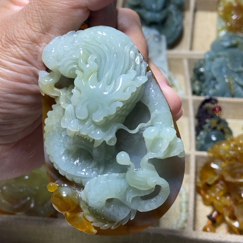 【闪购商品】未镶嵌蛇纹石玉颈饰跳****虾
