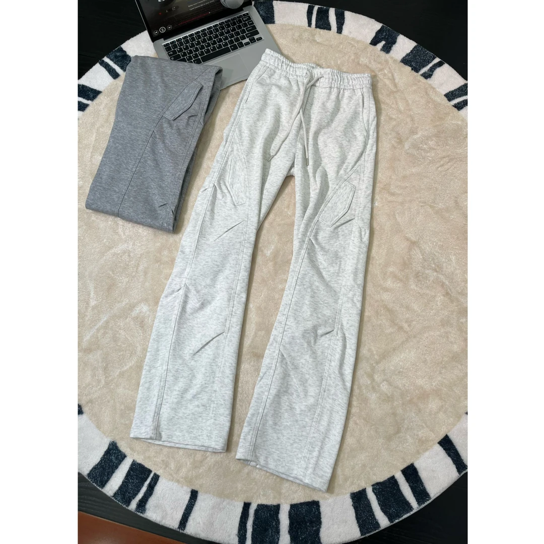 美式解构工装卫裤男女秋季高街拼接机能伞兵裤子垂感休闲运动长裤