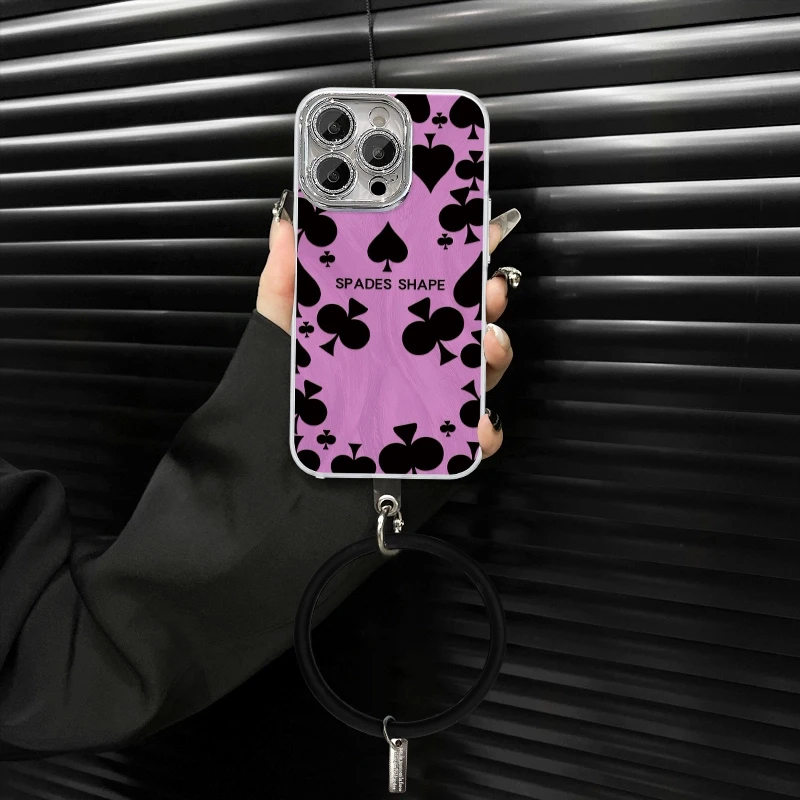 黑桃适用苹果vivo华为oppo小米精孔羽纱壳iPhone16全包防摔手机壳