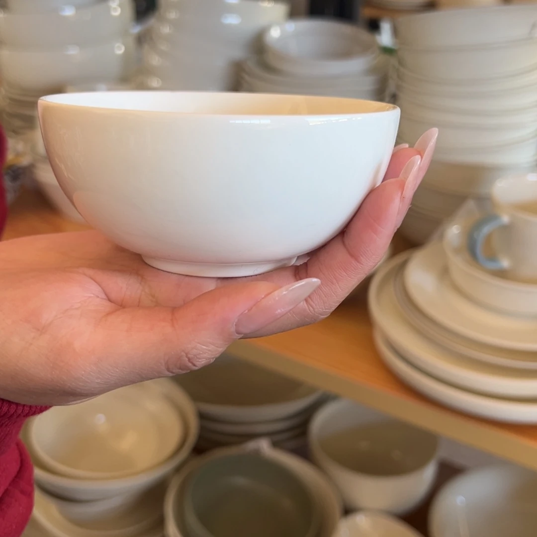 新骨瓷009瑕疵慎拍暖白 4寸碗