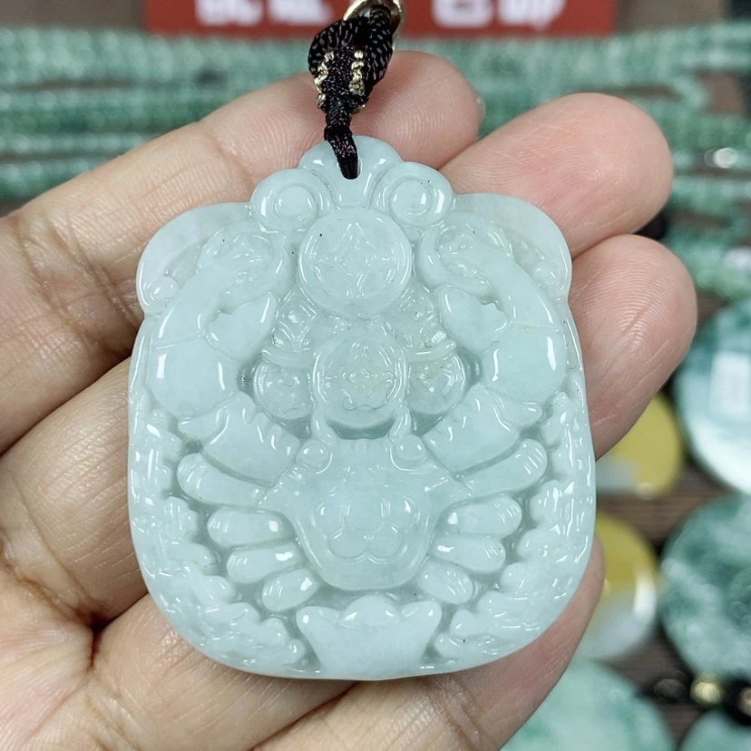【闪购商品】翡翠颈饰未镶嵌玉吊坠翡翠玉八方来财