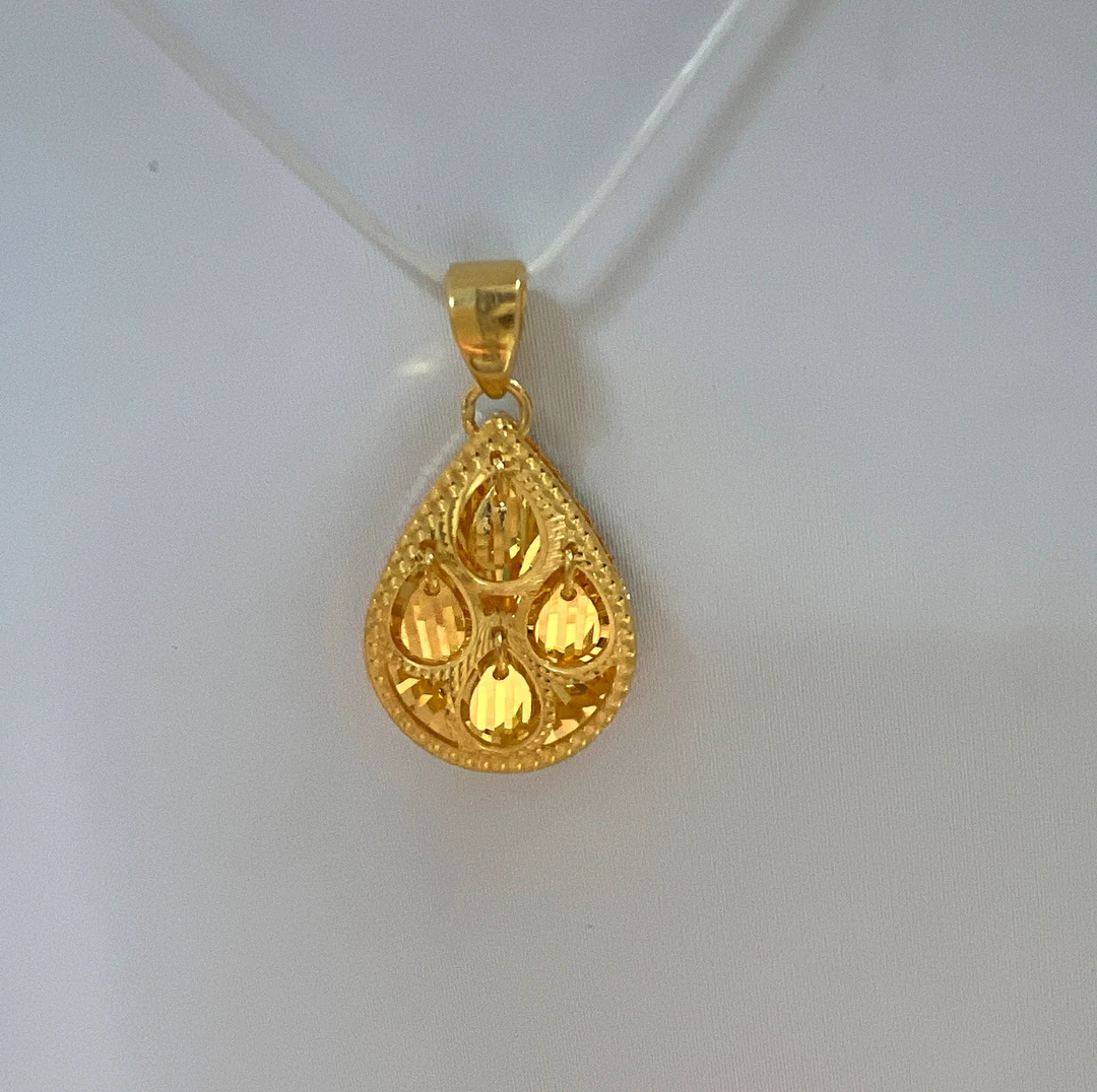 足金999 灵动水滴挂坠