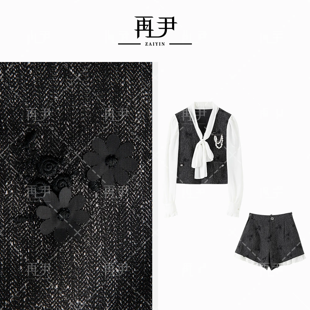 【罗马假日]小众轻奢减龄百搭国风高级时尚气质套装GY53122015-1