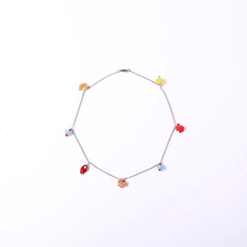 铜项链 fafamoon 设计师品牌2025春夏新品时尚休闲彩色短项链百搭