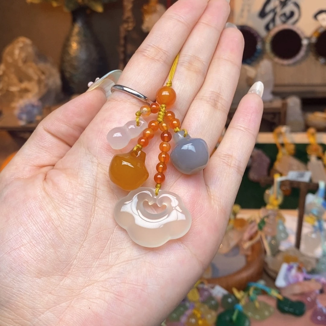 玛瑙/玉髓未镶嵌车挂